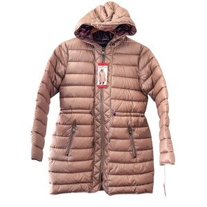 New Kenneth Cole Ladies' Quilted Anorak Jacket, Brown, Medium